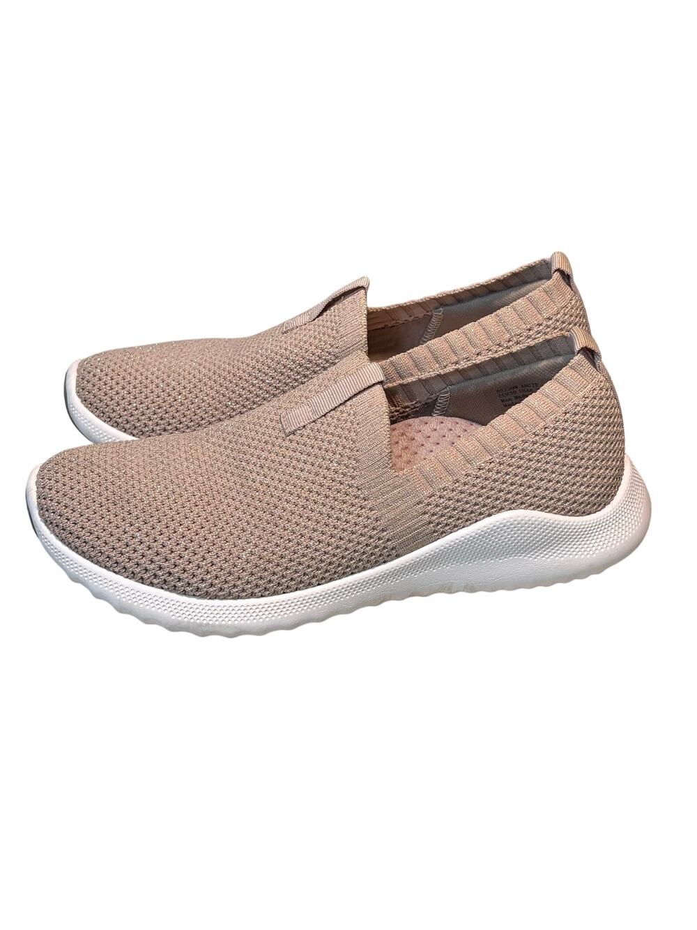 Aetrex Angie Comfort Blush Pink Gold Metallic Slip on Cushioned Shoes Size 8.5